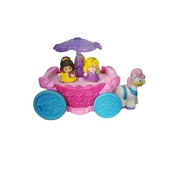 Disney Princess Horse Carriage 3 princess little people plays music toy - Picture 1 of 9
